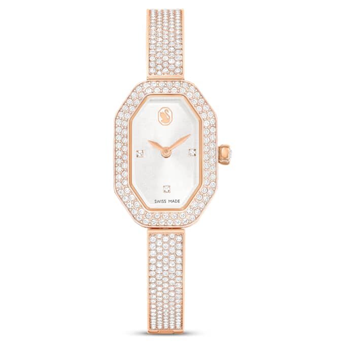 Reloj tipo brazalete Dextera, fabricado en Suiza, brazalete de metal, tono oro rosa, acabado en tono oro rosa Reloj tipo brazalete Dextera, fabricado en Suiza, brazalete de metal, tono oro rosa, acabado en tono oro rosa