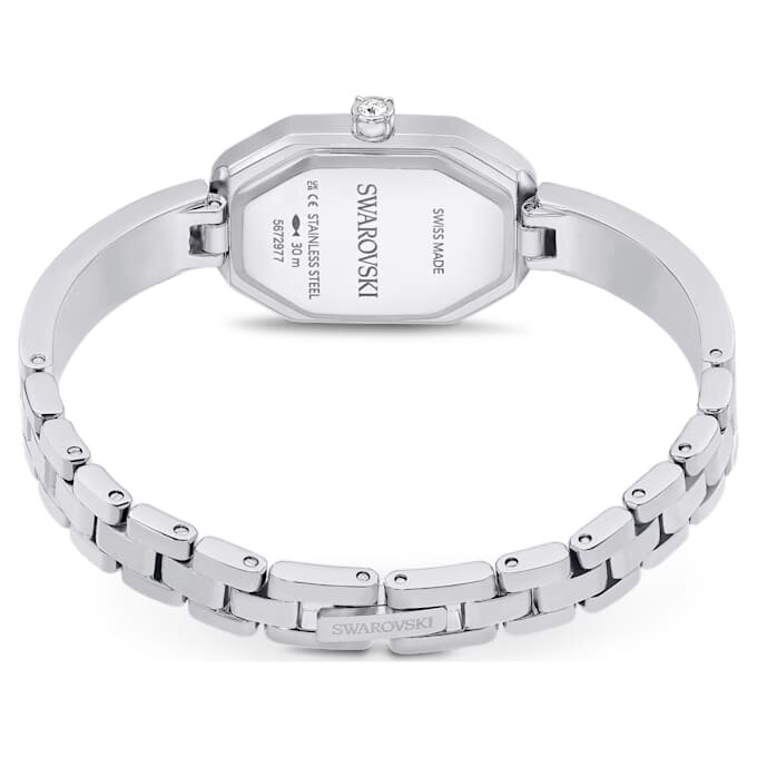 Reloj tipo brazalete Dextera, fabricado en Suiza, brazalete de metal, tono plateado, acero inoxidable Reloj tipo brazalete Dextera, fabricado en Suiza, brazalete de metal, tono plateado, acero inoxidable