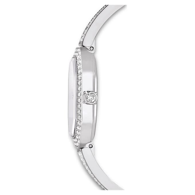 Reloj tipo brazalete Dextera, fabricado en Suiza, brazalete de metal, tono plateado, acero inoxidable Reloj tipo brazalete Dextera, fabricado en Suiza, brazalete de metal, tono plateado, acero inoxidable
