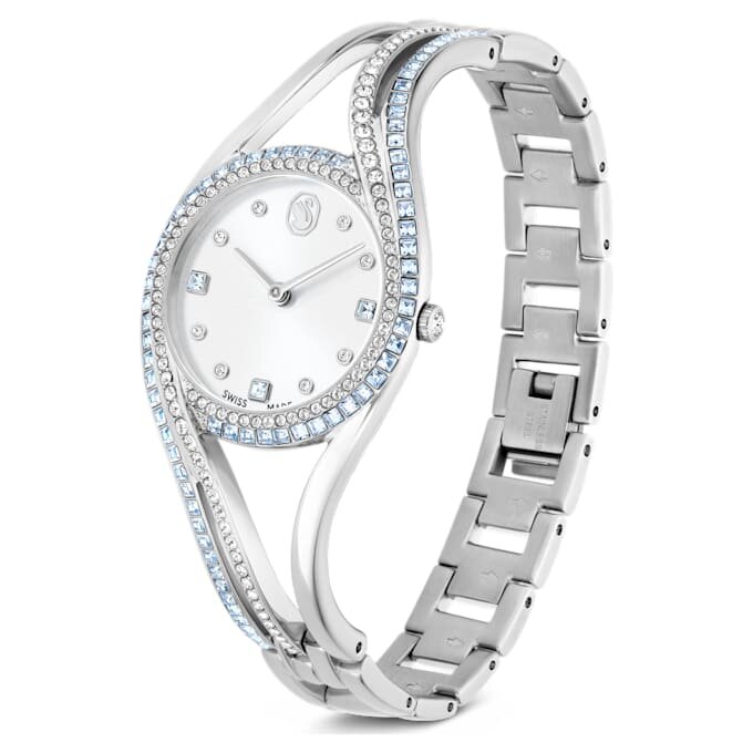 Reloj tipo brazalete Hyperbola, fabricado en Suiza, brazalete de metal, azul, acero inoxidable Reloj tipo brazalete Hyperbola, fabricado en Suiza, brazalete de metal, azul, acero inoxidable