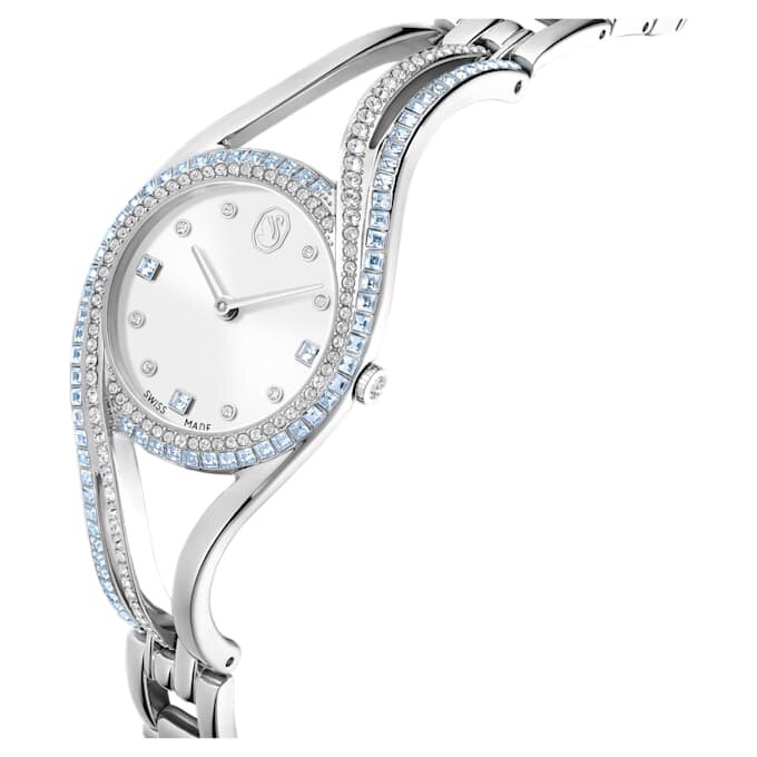Reloj tipo brazalete Hyperbola, fabricado en Suiza, brazalete de metal, azul, acero inoxidable Reloj tipo brazalete Hyperbola, fabricado en Suiza, brazalete de metal, azul, acero inoxidable