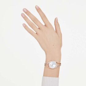 Reloj tipo brazalete Hyperbola, fabricado en Suiza, brazalete de metal, tono oro rosa, acabado en tono oro rosa