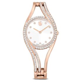 Reloj tipo brazalete Hyperbola, fabricado en Suiza, brazalete de metal, tono oro rosa, acabado en tono oro rosa