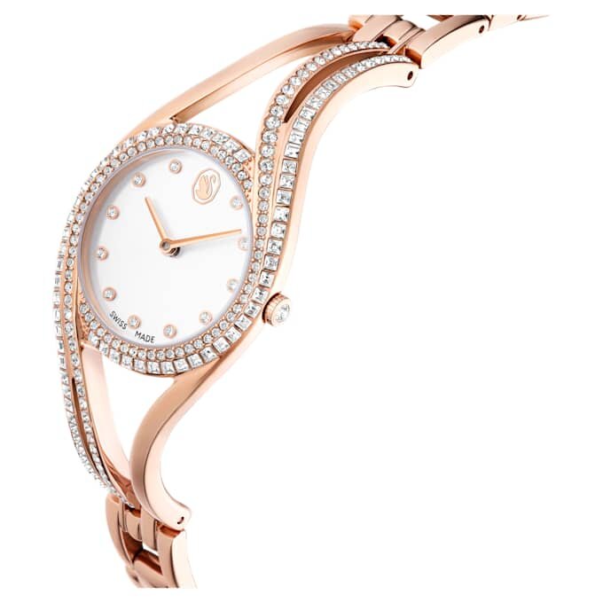 Reloj tipo brazalete Hyperbola, fabricado en Suiza, brazalete de metal, tono oro rosa, acabado en tono oro rosa Reloj tipo brazalete Hyperbola, fabricado en Suiza, brazalete de metal, tono oro rosa, acabado en tono oro rosa