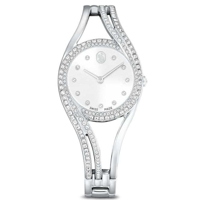 Reloj tipo brazalete Hyperbola, fabricado en Suiza, pulsera de metal, tono plateado, acero inoxidable Reloj tipo brazalete Hyperbola, fabricado en Suiza, pulsera de metal, tono plateado, acero inoxidable