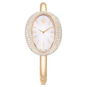 Reloj tipo brazalete Imber, fabricado en Suiza, brazalete de metal, tono dorado, acabado en tono dorado champán