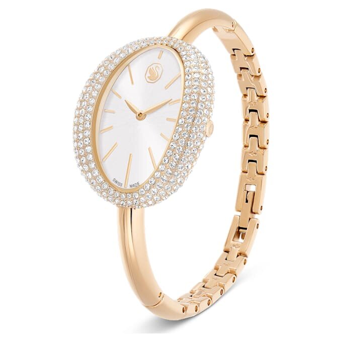 Reloj tipo brazalete Imber, fabricado en Suiza, brazalete de metal, tono dorado, acabado en tono dorado champán Reloj tipo brazalete Imber, fabricado en Suiza, brazalete de metal, tono dorado, acabado en tono dorado champán