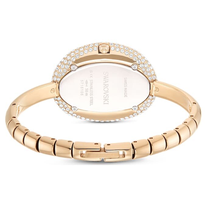 Reloj tipo brazalete Imber, fabricado en Suiza, brazalete de metal, tono dorado, acabado en tono dorado champán Reloj tipo brazalete Imber, fabricado en Suiza, brazalete de metal, tono dorado, acabado en tono dorado champán