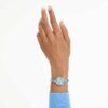 Reloj tipo brazalete Matrix, fabricado en Suiza, con pulsera de cristales, azul, acero inoxidable