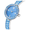 Reloj tipo brazalete Matrix, fabricado en Suiza, con pulsera de cristales, azul, acero inoxidable