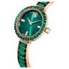 Reloj tipo brazalete Matrix, fabricado en Suiza, con pulsera de cristales, color verde y acabado dorado champán Reloj tipo brazalete Matrix, fabricado en Suiza, con pulsera de cristales, color verde y acabado dorado champán