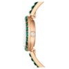 Reloj tipo brazalete Matrix, fabricado en Suiza, con pulsera de cristales, color verde y acabado dorado champán Reloj tipo brazalete Matrix, fabricado en Suiza, con pulsera de cristales, color verde y acabado dorado champán