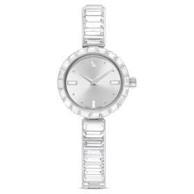 Reloj tipo brazalete Matrix, fabricado en Suiza, pulseras de cristales, blanco, acero inoxidable