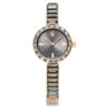 Reloj tipo brazalete Matrix, fabricado en Suiza, pulseras de cristales, gris, acabado en tono oro rosa Reloj tipo brazalete Matrix, fabricado en Suiza, pulseras de cristales, gris, acabado en tono oro rosa