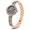 Reloj tipo brazalete Matrix, fabricado en Suiza, pulseras de cristales, gris, acabado en tono oro rosa Reloj tipo brazalete Matrix, fabricado en Suiza, pulseras de cristales, gris, acabado en tono oro rosa