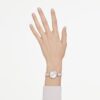 Reloj tipo brazalete Matrix Pearl, fabricado en Suiza, con pulsera de cristales, blanco, acabado tono oro rosa Reloj tipo brazalete Matrix Pearl, fabricado en Suiza, con pulsera de cristales, blanco, acabado tono oro rosa