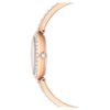 Reloj tipo brazalete Matrix Pearl, fabricado en Suiza, con pulsera de cristales, blanco, acabado tono oro rosa Reloj tipo brazalete Matrix Pearl, fabricado en Suiza, con pulsera de cristales, blanco, acabado tono oro rosa
