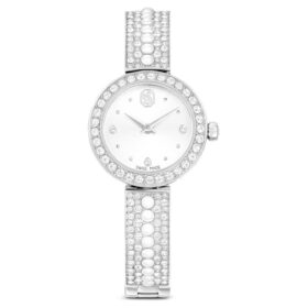 Reloj tipo brazalete Matrix Pearl, fabricado en Suiza, pulseras de cristales, blanco, acero inoxidable