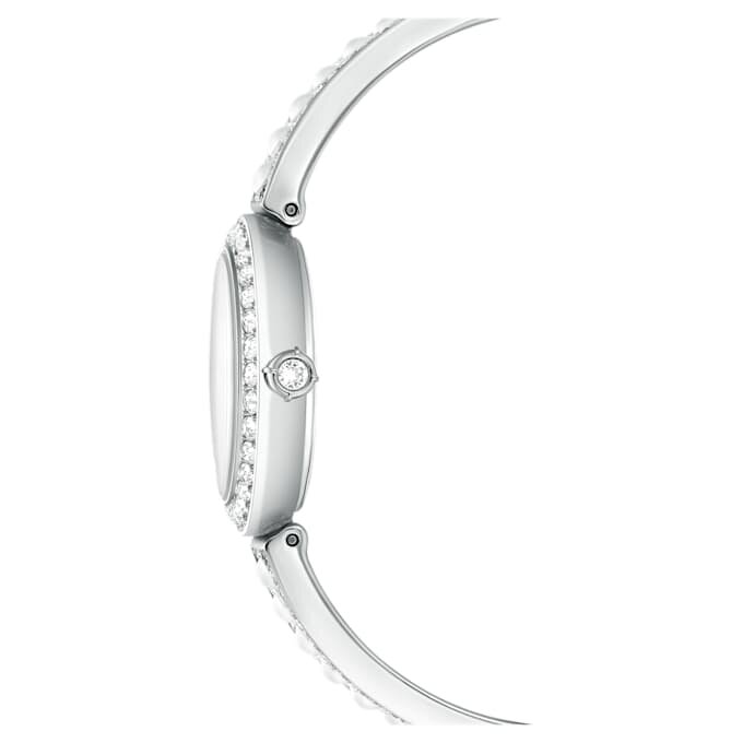 Reloj tipo brazalete Matrix Pearl, fabricado en Suiza, pulseras de cristales, blanco, acero inoxidable Reloj tipo brazalete Matrix Pearl, fabricado en Suiza, pulseras de cristales, blanco, acero inoxidable