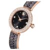 Reloj tipo brazalete Matrix Pearl, fabricado en Suiza, pulseras de cristales, negro, acabado en tono oro rosa