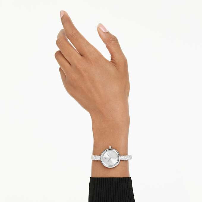 Reloj tipo brazalete Sublima, fabricado en Suiza, brazalete de metal, tono plateado, acero inoxidable Reloj tipo brazalete Sublima, fabricado en Suiza, brazalete de metal, tono plateado, acero inoxidable