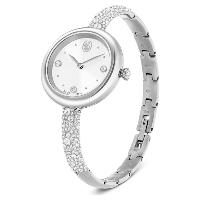 Reloj tipo brazalete Sublima, fabricado en Suiza, brazalete de metal, tono plateado, acero inoxidable Reloj tipo brazalete Sublima, fabricado en Suiza, brazalete de metal, tono plateado, acero inoxidable