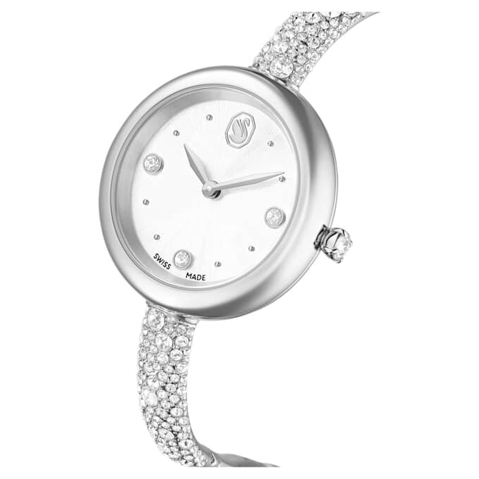Reloj tipo brazalete Sublima, fabricado en Suiza, brazalete de metal, tono plateado, acero inoxidable Reloj tipo brazalete Sublima, fabricado en Suiza, brazalete de metal, tono plateado, acero inoxidable