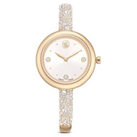 Reloj tipo brazalete Sublima, fabricado en Suiza, correa de metal, tono dorado, acabado en tono dorado champán