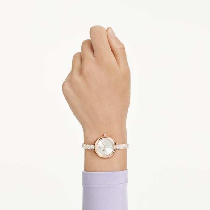 Reloj tipo brazalete Sublima, fabricado en Suiza, pulsera de metal, tono oro rosa, acabado en tono oro rosa Reloj tipo brazalete Sublima, fabricado en Suiza, pulsera de metal, tono oro rosa, acabado en tono oro rosa