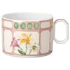 Taza combinada Idyllia con platillo, de porcelana, con motivo de cristal, ramo de flores, multicolor