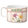 Taza combinada Idyllia con platillo, de porcelana, con motivo de cristal, ramo de flores, multicolor