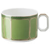 Taza con platillo Signum de porcelana, verde Taza con platillo Signum de porcelana, verde