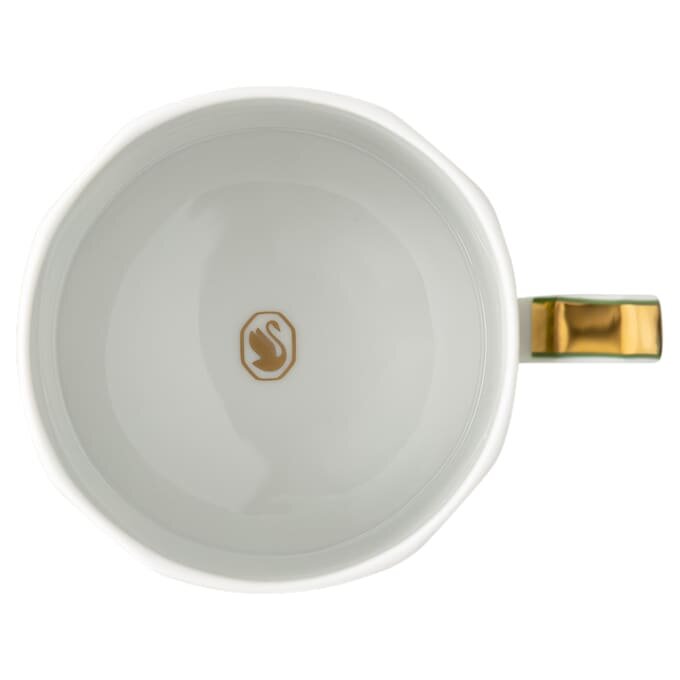 Taza con platillo Signum de porcelana, verde Taza con platillo Signum de porcelana, verde