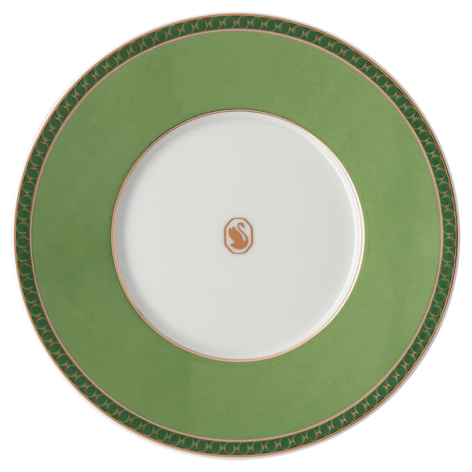 Taza con platillo Signum de porcelana, verde Taza con platillo Signum de porcelana, verde