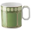 Taza de café Signum con platillo, de porcelana, verde Taza de café Signum con platillo, de porcelana, verde