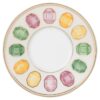 Taza de espresso Idyllia con platillo, porcelana, motivo de cristales, color limón, multicolor