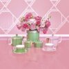 Taza de té con platillo Signum de porcelana, verde Taza de té con platillo Signum de porcelana, verde