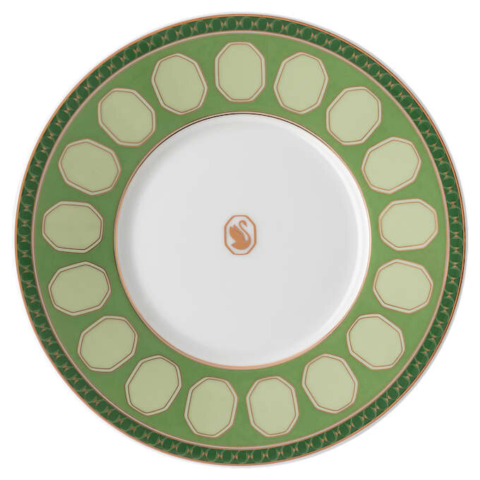Taza de té con platillo Signum de porcelana, verde Taza de té con platillo Signum de porcelana, verde