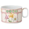 Taza de té Idyllia con platillo, porcelana, motivo de cristal, ramo de flores, multicolor