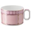 Taza de té Signum con platillo, de porcelana, rosa Taza de té Signum con platillo, de porcelana, rosa