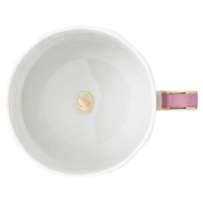 Taza de té Signum con platillo, de porcelana, rosa Taza de té Signum con platillo, de porcelana, rosa