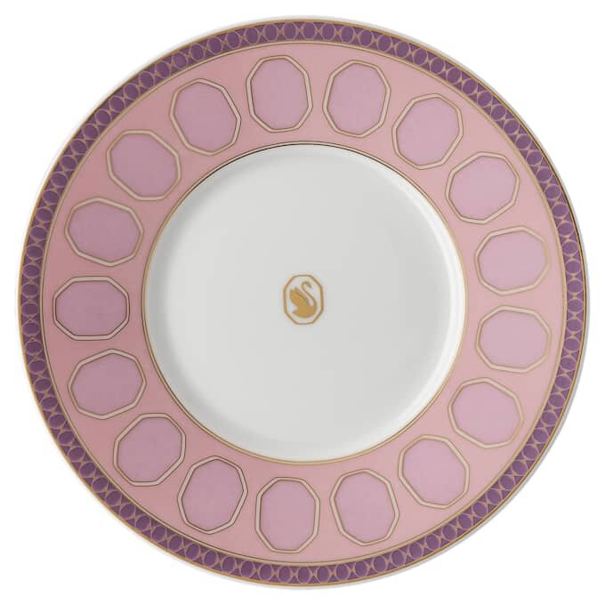 Taza de té Signum con platillo, de porcelana, rosa Taza de té Signum con platillo, de porcelana, rosa