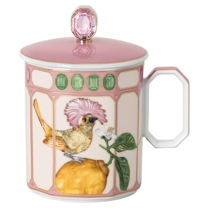 Taza Idyllia de porcelana, motivo Crystal Print, papamoscas, rosa Taza Idyllia de porcelana, motivo Crystal Print, papamoscas, rosa