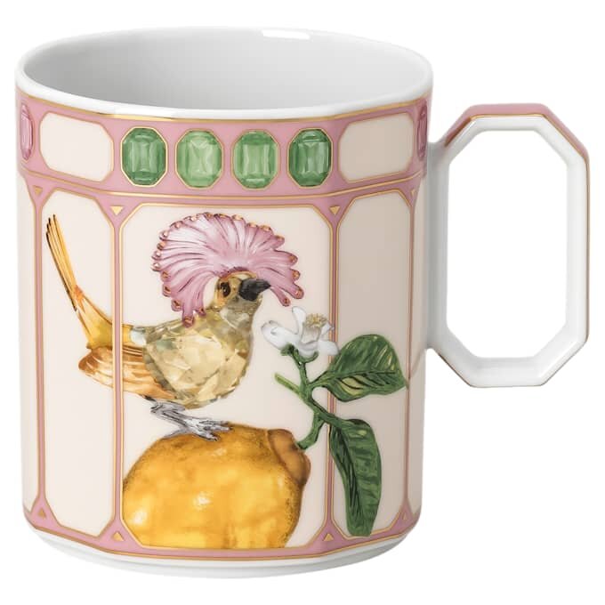 Taza Idyllia de porcelana, motivo Crystal Print, papamoscas, rosa Taza Idyllia de porcelana, motivo Crystal Print, papamoscas, rosa