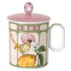 Taza Idyllia de porcelana, motivo de cristal, papamoscas, verde