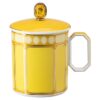 Taza Signum con tapa, de porcelana, amarilla Taza Signum con tapa, de porcelana, amarilla