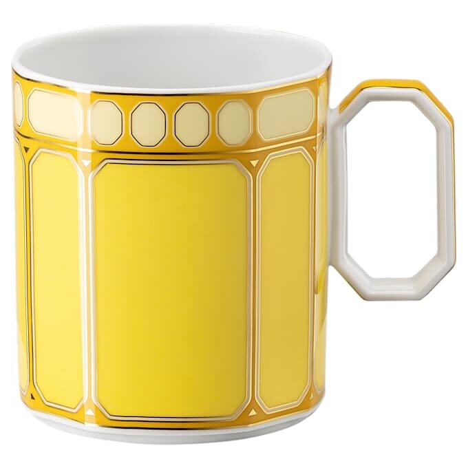 Taza Signum con tapa, de porcelana, amarilla Taza Signum con tapa, de porcelana, amarilla
