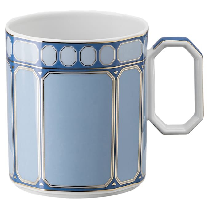 Taza Signum con tapa, de porcelana, azul Taza Signum con tapa, de porcelana, azul