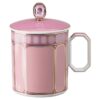 Taza Signum con tapa, de porcelana, rosa Taza Signum con tapa, de porcelana, rosa