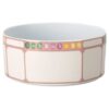 Tazón Idyllia de porcelana, motivo de cristal, color limón, grande, multicolor